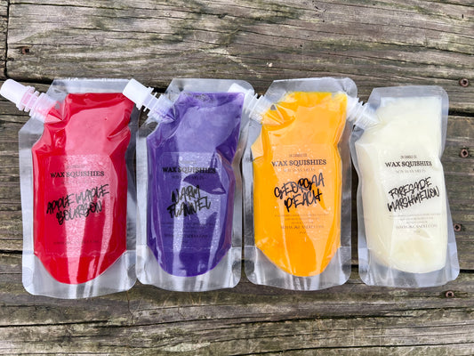 Squishy wax melts